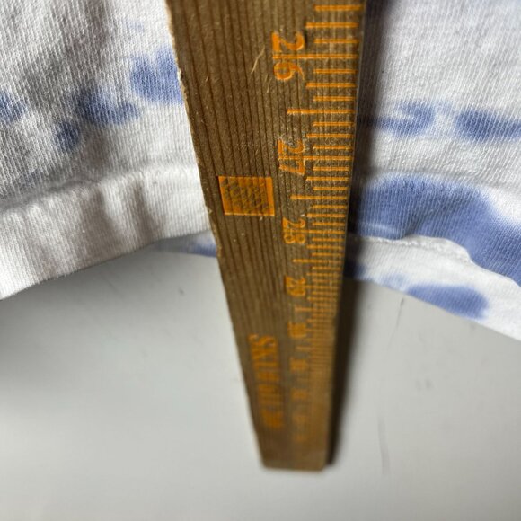 American Flag T Shirt Vintage 90s White Blue Large L Made In USA Graphic Tee - Picture 10 of 15